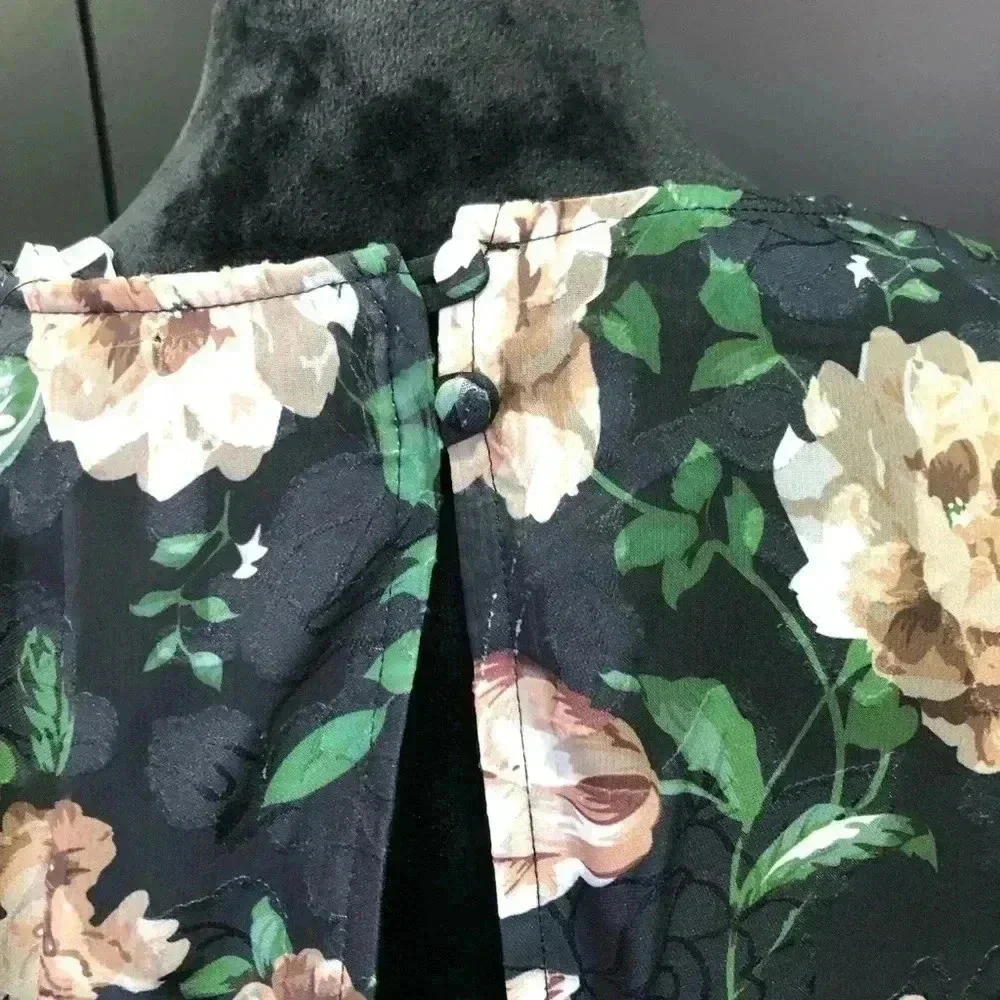 Lulus Feeling Cherished black Floral Ruffled Wrap Tiered Maxi Dress
